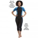Aqua Design Short Sleeve Rash Guard Women UPF 50+ UV Protection Swim Shirt Top