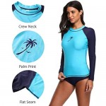ATTRACO Rash Guard Women Long Sleeve Swim Top UV Sun Protection Swim Shirts
