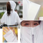 Bellady Sun UV Protection Shirts for Women Hooded Rash Guard with Face Mask Zip up Hoodie Swimsuit Cover ups