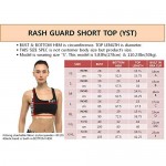 Private Island Women UPF 50+ Swim Tank Bra Short Top Sports Bras Swimsuit Rash Guard