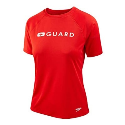 Speedo Women's Guard Uv Swim Shirt Short Sleeve Rashguard