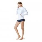 TSLA Women's Hoodie Zip Front Rash Guard UPF 50+ Long Sleeve Swim Shirts UV/SPF Sunscreen Wetsuit Swimsuit Top