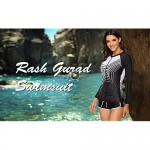 Wolddress Womens Long Sleeve Rashguard Swimsuit Sport Swimwear Tankini Set