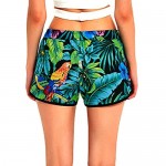 Deerose Women Summer Floral Tropical Board Shorts Beach Swim Shorts Pants