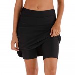 DOIN Women's Swim Skirt Shorts Bottoms High Waisted Athletic Skirt Sun Protection Skirted Skorts UPF 50+