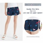 ELETOP Women's Borad Shorts Summer Floral Swim Trunks Elastic Waist Beach Trunks Quick Dry Swimsuit Bottom with Pockets