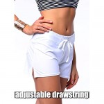 FITTOO Womens Board Shorts Adjustable Drawstring Bikini Bottom Inside Briefs Swim Short Beach Swimwear Trunks