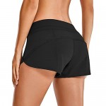 GRAPENT Women's High Waist Ruched Butt Lift Workout Board Short Boyleg Swimsuit Bottom