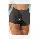 GRAPENT Women's High Waist Ruched Butt Lift Workout Board Short Boyleg Swimsuit Bottom