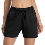 ATTRACO Women's Lounge Running Shorts Elastic Waist Gym Athletic Shorts with Pockets