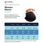 Copper Compression Womens Shorts - Tight Spandex Short for Women Highest Copper