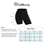DAYOUNG Women Yoga Shorts High Waist Tummy Control Workout Biker Running Athletic Compression Short with Pockets