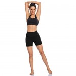 DF-deals Women's High Waist Workout Yoga Shorts with Pockets Non See-Through Tummy Control Athletic Running Shorts