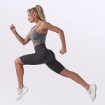 EHH Seamless High Waist Tummy Control Yoga Shorts for Women Butt Lifting Tight Athletic Shorts for Workout Fitness