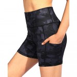 G4Free Women's High Waist Yoga Shorts with Pockets 5 Workout Biker Shorts Tummy Control Athletic Gym Short Leggings
