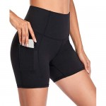 Jugofar Yoga Short Women High Waist Side Pockets Workout Running Athletic Back Pocket Shorts 5