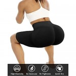 NORMOV Seamless High Waist Gym Shorts for Women Hollow Mesh Breathable Compression Workout Yoga Shorts