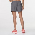 R-Gear Women's 5-Inch Running Workout Shorts with Zipper Pockets and Brief Liner for Sports Gym Casual | High Five
