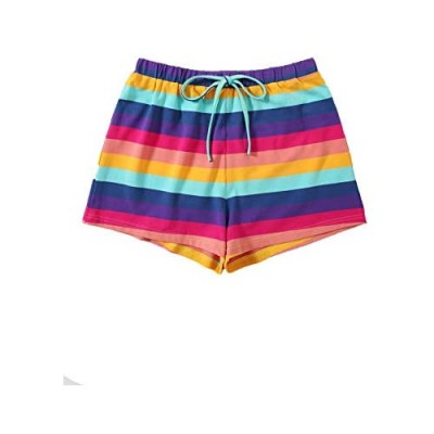 SweatyRocks Women's Boho Paperbag Waist Snakeskin Self Tie Summer Beach Shorts