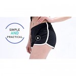URATOT 2 Pack Yoga Short Pants Summer Running Athletic Shorts Women Dance Gym Workout Elastic Waist Shorts