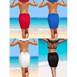 4 Pieces Women Chiffon Short Sarongs Cover Ups Beach Swimsuit Wrap Skirt 4 Colors