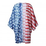 DDSOL Women's American Flag Kimono Cover up Beachwear Cardigan Loose Tops Shirt Blouse
