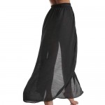 Eicolorte Beach Sarong Pareo Womens Semi-Sheer Swimwear Cover Ups Short Skirt with Tassels