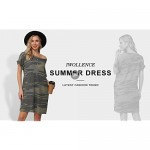 IWOLLENCE Women Waffle Knit Tunic Dress Casual Summer Short Sleeve Loose Dresses Cover Up Beach Dresses with Pocket
