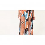 Romper Split Maxi Dress High Elasticity Floral Print Short Jumpsuit Overlay Skirt for Summer Party Beach S-5X