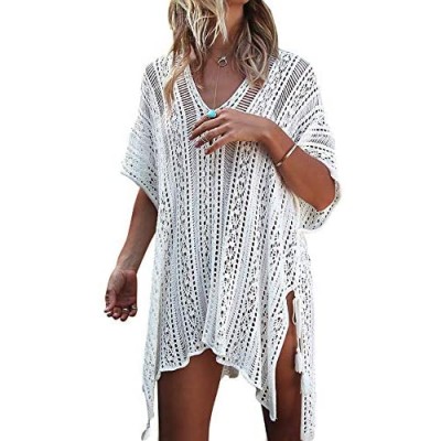 shermie Swimsuit Cover ups for Women V Neck Loose Beach Bikini Bathing Suit Cover up