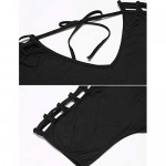 SimpleFun Women’s Deep V-Neck Gridding Sleeve Loose Stylish Beach Swimsuit Bikini Cover Up Dress …