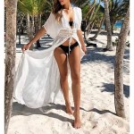 Wander Agio Womens Bikini Loose Cover Ups Beach Casual Dress Coverup Swimsuits Long Cardigan