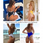 ALLureLove Swimsuits for Women Sexy Monokini Deep V One Piece Bathing Suits Backless Cheeky Swimwear Semi Thong Bikini