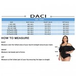 Daci Plus Size Off Shoulder One Piece Swimsuits for Women Flounce Ruffle Tummy Control Bathing Suits Swimwear