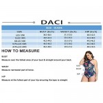 Daci Womens Front Cross Plus Size One Piece Swimsuits Tummy Control Keyhole Bathing Suits Swimwear