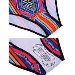 Ekouaer Women Tribal Bathing Suits for Women Padded Hollow Out Keyhole Print One Piece Swimsuit Swimwear