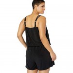 Maxine Of Hollywood Women's Plus-Size Romper One Piece Swimsuit