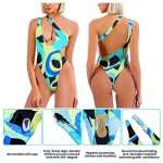 Sexy Women's One Piece Swimsuits One Shoulder Brazilian Bathing Suits Tummy Control Swimwear Monokini Sets for Women