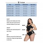 Yonique Women Plus Size One Piece Swimsuits Tummy Control Bathing Suits Twist Front Ruched Swimwear